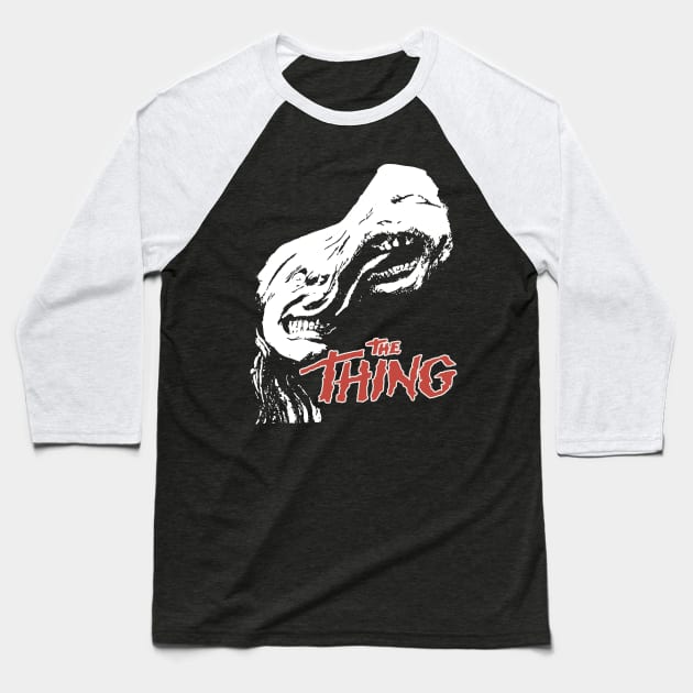 The Thing // Cult Classic Horror Heads Fan Art Baseball T-Shirt by darklordpug